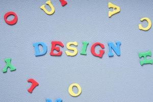 design with colorful letters photo