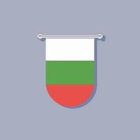 ilustración de plantilla de bandera de bulgaria vector