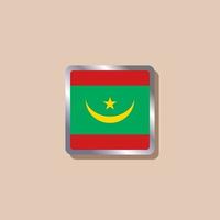 ilustración de la plantilla de la bandera de mauritania vector