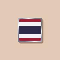 ilustración de la plantilla de la bandera de tailandia vector