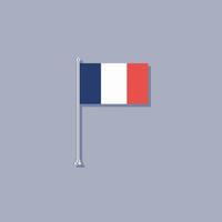 ilustración de la plantilla de la bandera de francia vector