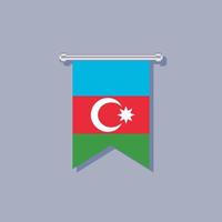 Illustration of Azerbaijan flag Template vector