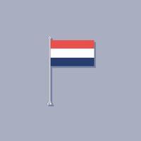 Illustration of Netherlands flag Template vector