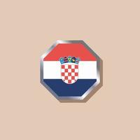 Illustration of Croatia flag Template vector