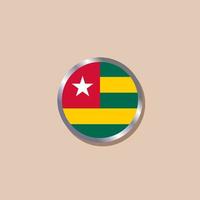 ilustración de la plantilla de la bandera de togo vector