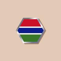 Illustration of Gambia flag Template vector