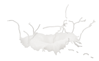 3d melk rimpeling plons geïsoleerd. 3d geven illustratie png