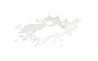 respingo de ondulação do leite 3D isolado. ilustração de renderização 3D png