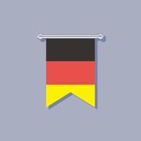 ilustración de la plantilla de la bandera de alemania vector