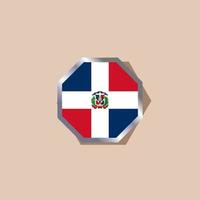 ilustración de la plantilla de la bandera de la república dominicana vector