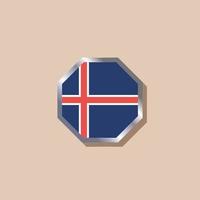 ilustración de la plantilla de la bandera de islandia vector