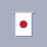 ilustración de la plantilla de la bandera de japón vector