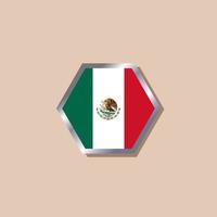 ilustración de la plantilla de la bandera de méxico vector