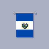 Illustration of El Salvador flag Template vector