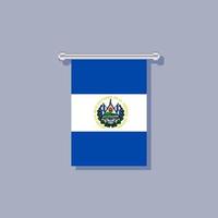 ilustración de la plantilla de la bandera de el salvador vector