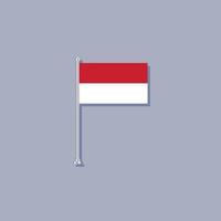 ilustración de la plantilla de la bandera de indonesia vector