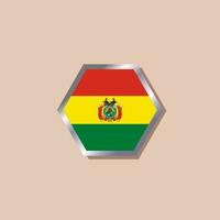 ilustración de la plantilla de la bandera de bolivia vector