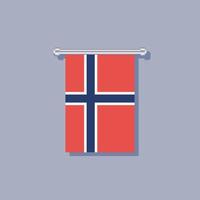 ilustración de la plantilla de la bandera de noruega vector