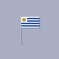 ilustración de la plantilla de la bandera de uruguay vector