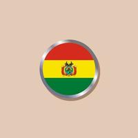 ilustración de la plantilla de la bandera de bolivia vector