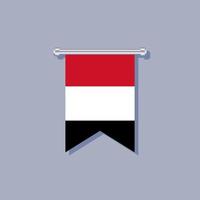 ilustración de la plantilla de la bandera de yemen vector