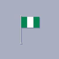 Illustration of Nigeria flag Template vector