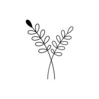 plantilla de flor dibujada a mano vector