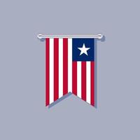 ilustración de la plantilla de la bandera de liberia vector