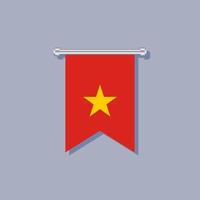 ilustración de la plantilla de la bandera de vietnam vector