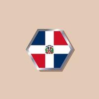 ilustración de la plantilla de la bandera de la república dominicana vector