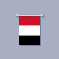 Illustration of Yemen flag Template vector