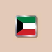 ilustración de la plantilla de la bandera de kuwait vector