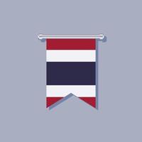 ilustración de la plantilla de la bandera de tailandia vector
