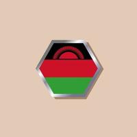 ilustración de la plantilla de la bandera de malawi vector