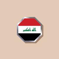 ilustración de la plantilla de la bandera de irak vector