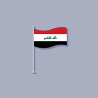 ilustración de la plantilla de la bandera de irak vector