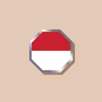 ilustración de la plantilla de la bandera de indonesia vector