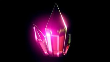 3D pink crystal photo