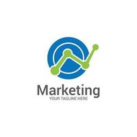 Marketing Logo Design Template vector
