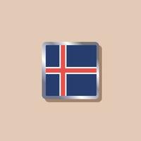 ilustración de la plantilla de la bandera de islandia vector