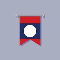 Illustration of Laos flag Template vector