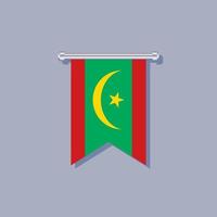 ilustración de la plantilla de la bandera de mauritania vector