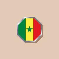 ilustración de plantilla de bandera de senegal vector