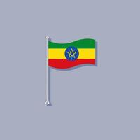 Illustration of Ethiopia flag Template vector