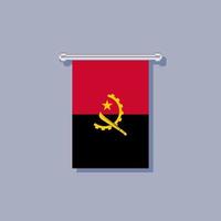 ilustración de la plantilla de la bandera de angola vector