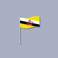 Illustration of Brunei flag Template vector