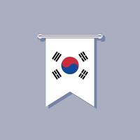 ilustración de la plantilla de la bandera de corea del sur vector