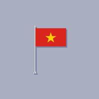 ilustración de la plantilla de la bandera de vietnam vector