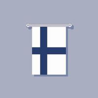 ilustración de la plantilla de la bandera de finlandia vector
