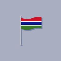 Illustration of Gambia flag Template vector